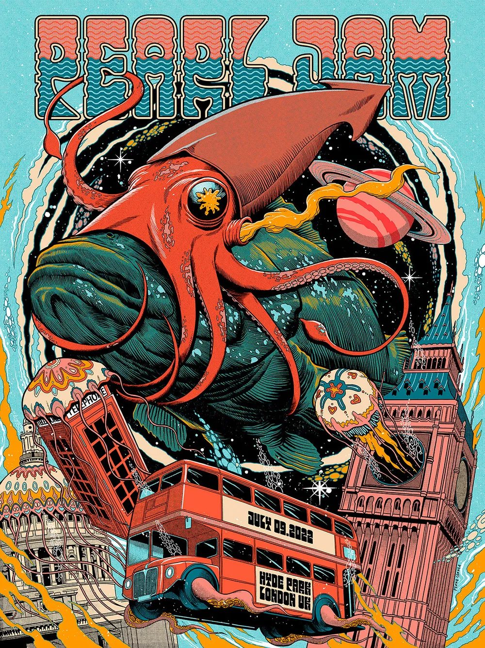 Pearl Jam Concert Poster